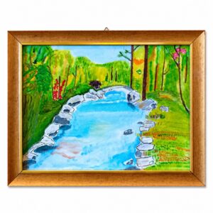 Akril na platnu: Jezero